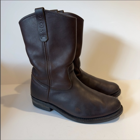 RED WING Men\'s 1114 Pesos Leather Utility Boots in Dark Brown main image 6